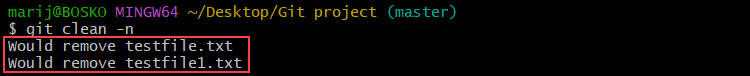 Performing a dry run before removing untracked files in Git.