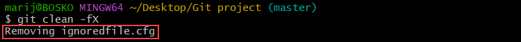 Removing ignored files from a Git repository.