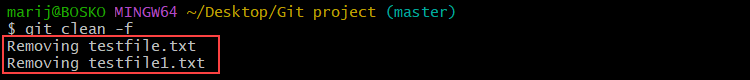 Removing untracked files from a Git repository.